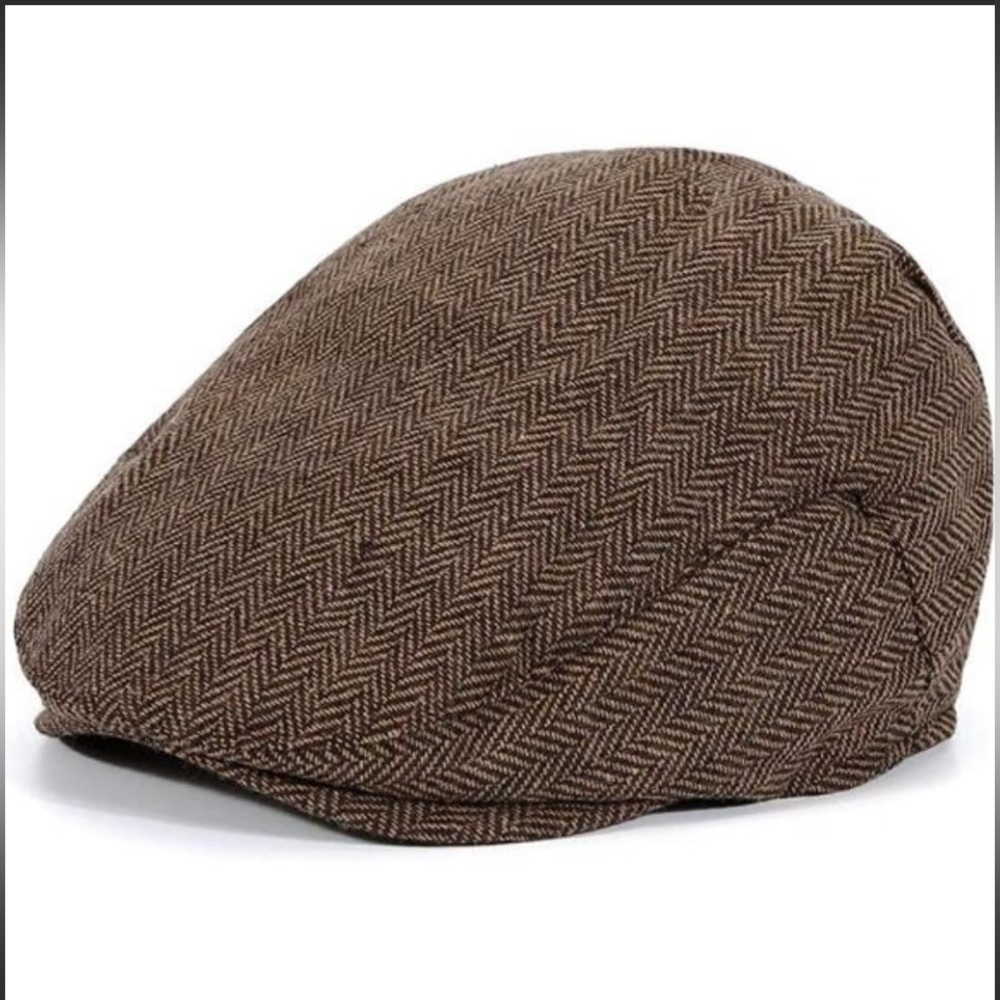 MEN'S Flat Ivy Gatsby Newsboy Hat Winter Coffee